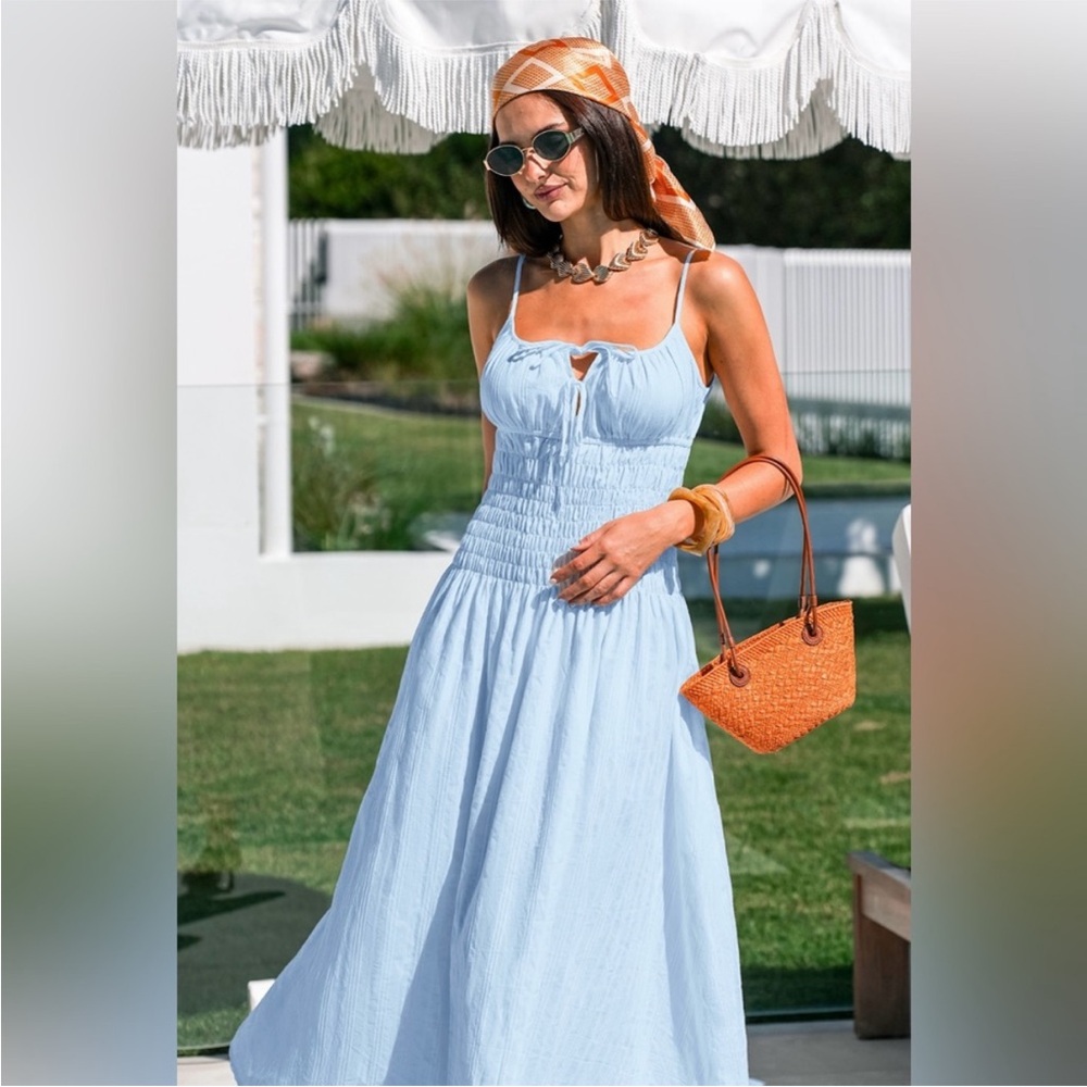Cupshe Light Blue Maxi Dress NWOT